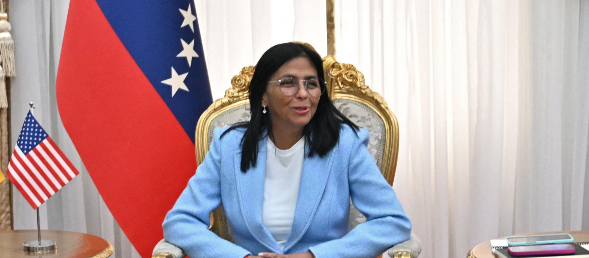 Delcy Rodríguez en su visita a La Casa Blanca