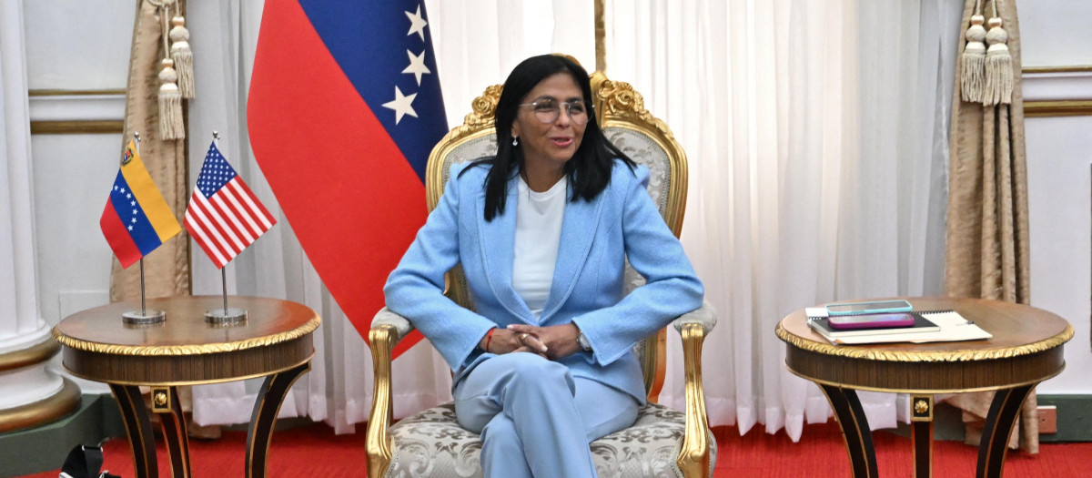 Delcy Rodríguez en su visita a La Casa Blanca