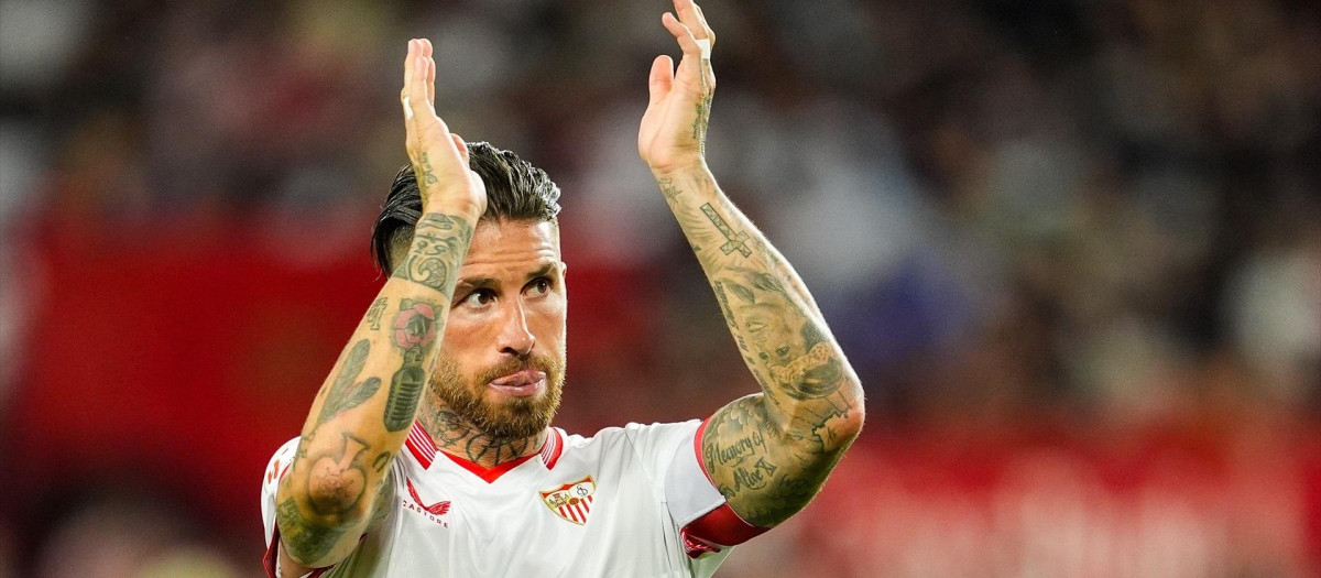 (Foto de ARCHIVO)
Sergio Ramos of Sevilla FC gestures during the Spanish league, LaLiga EA Sports, football match played between Sevilla FC and  FC Barcelona at Ramon Sanchez-Pizjuan stadium on May 26, 2024, in Sevilla, Spain.

Joaquin Corchero / AFP7 / Europa Press
26/5/2024 ONLY FOR USE IN SPAIN