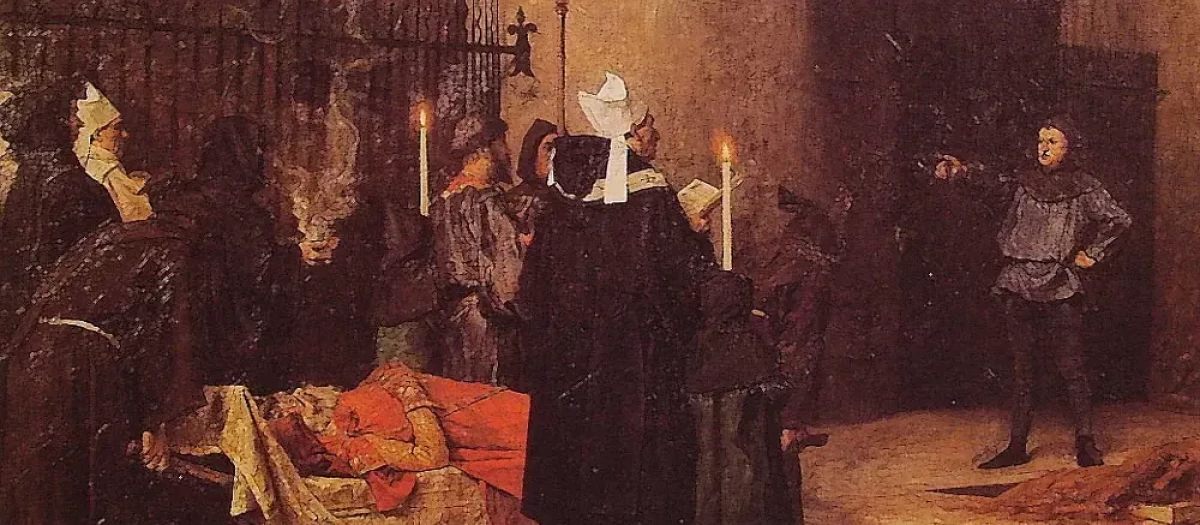 El funeral de Guillermo el Conquistador. Obra de Jean-Paul Laurent