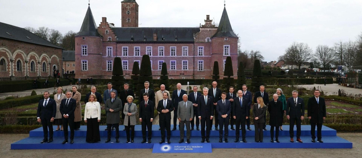 Foto de familia de la reunión informal en Alden Biesen (Bélgica)