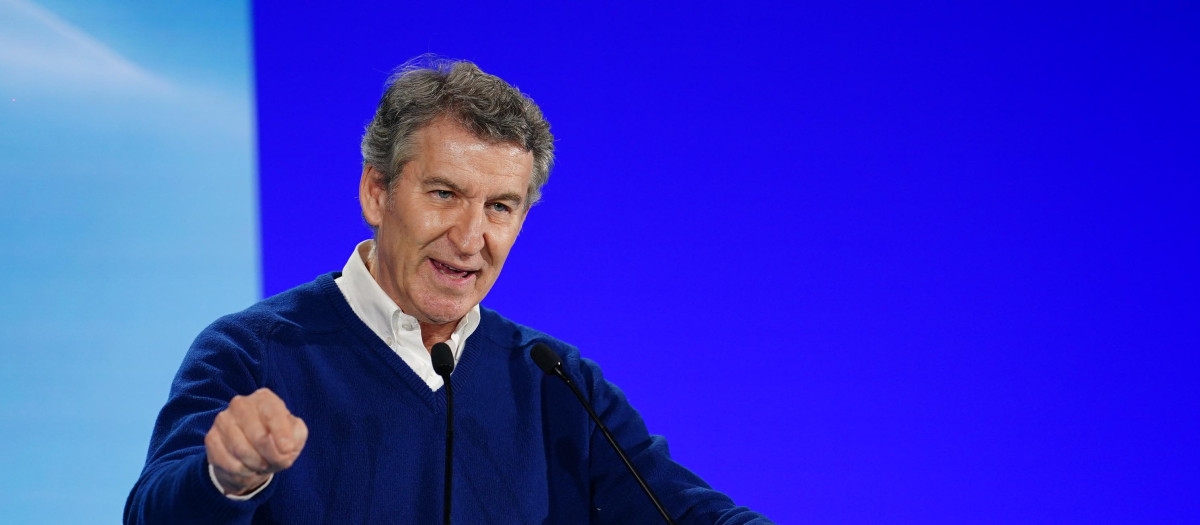 El presidente del Partido Popular, Alberto Núñez Feijóo