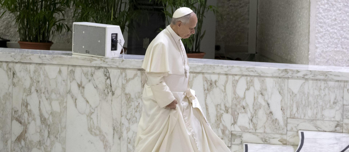 León XIV, el pasado miércoles, durante su audiencia