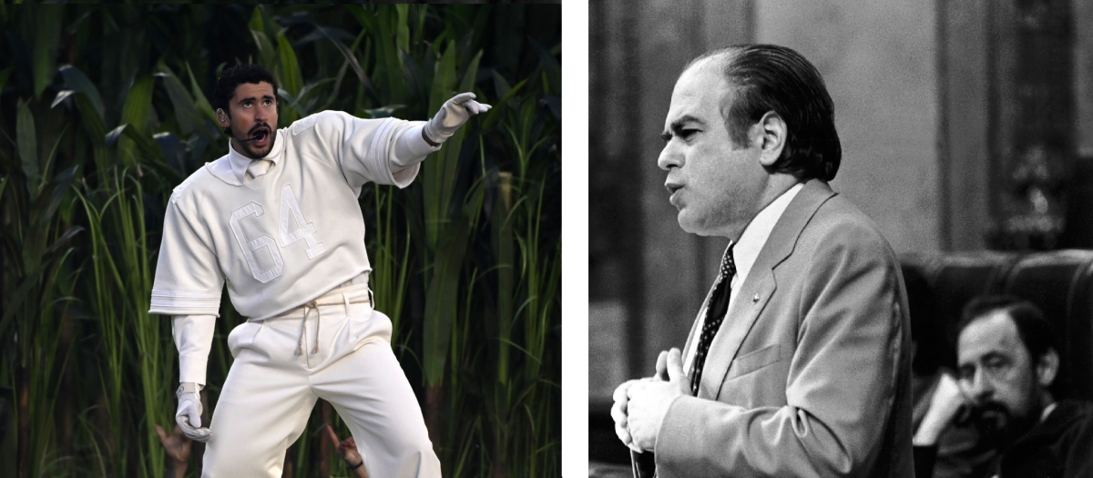 Bad Bunny y Jordi Pujol, en sendas imágenes de archivo