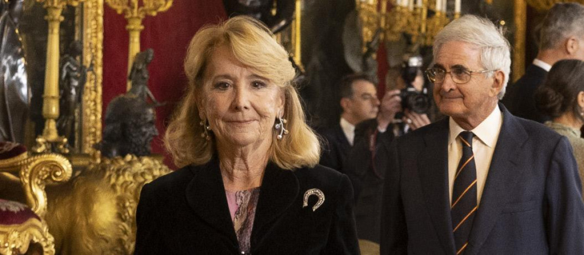 Politician Esperanza Aguirre attending a reception at RoyalPalac