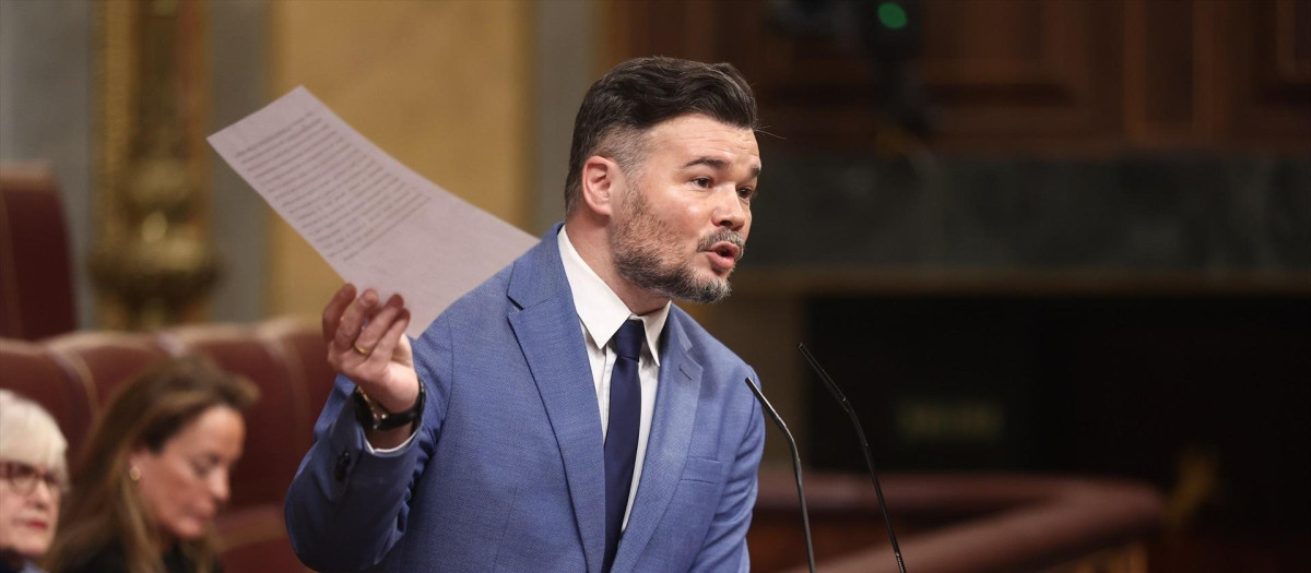 El portavoz de ERC en el Congreso, Gabriel Rufián