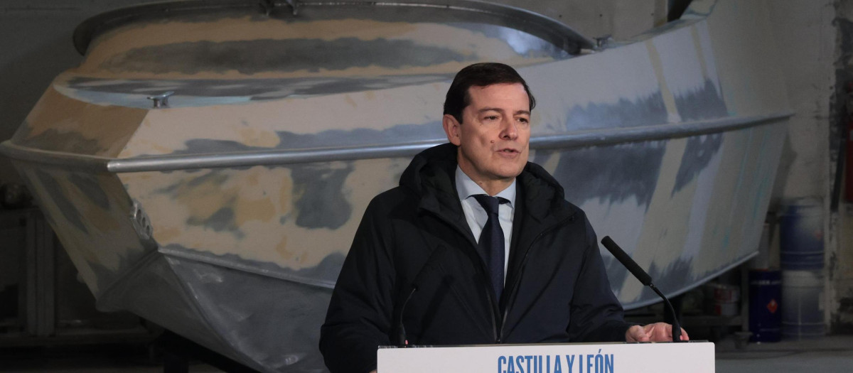 El presidente de la Junta de Castilla y León y candidato del PP, Alfonso Fernández Mañueco