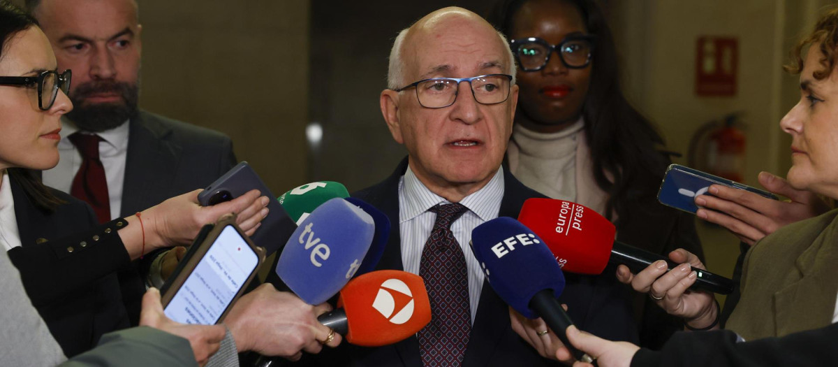 El europarlamentario Javier Zarzalejos, que lidera la delegación del Parlamento Europeo que se reúne con autoridades y miembros de la judicatura