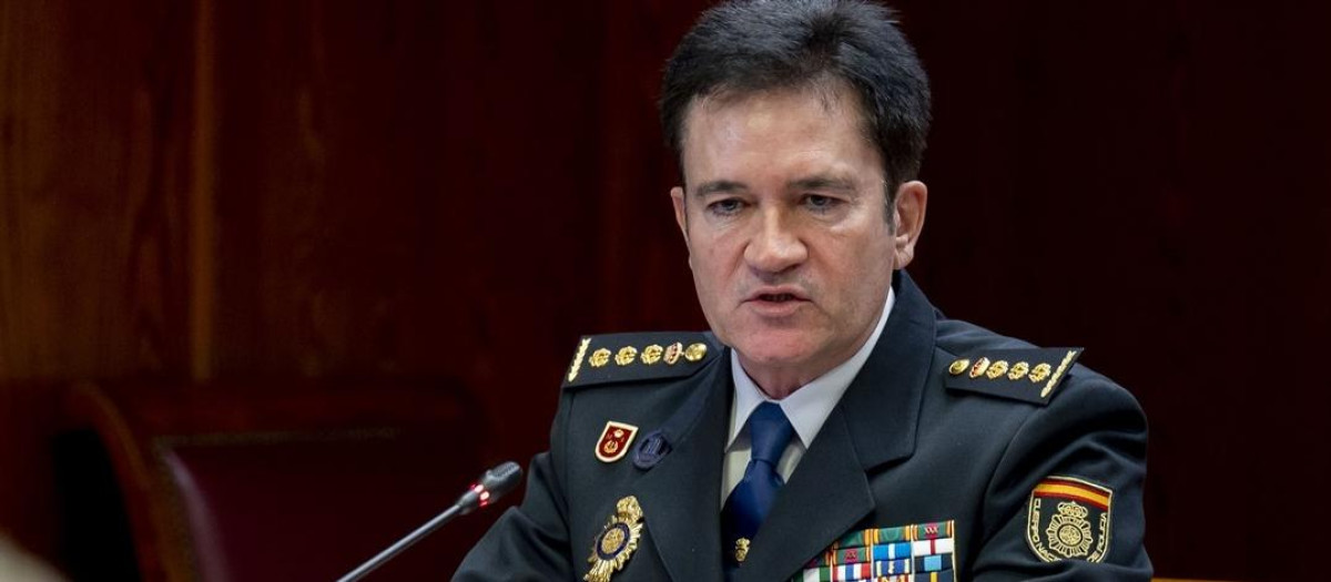 Imagen tomada este lunes de Vicente Martínez Guillem durante su comparecencia en la comisión de investigación por la dana en el Senado