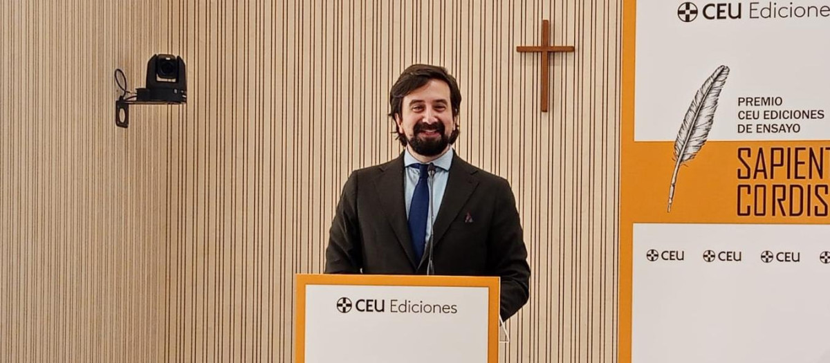 Rafael Núñez Huesca durante la entrega del Premio 'Sapientia Cordis'