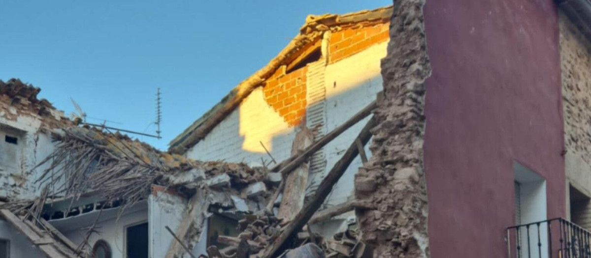 Imagen de la casa siniestrada en la localidad valenciana de Puzol