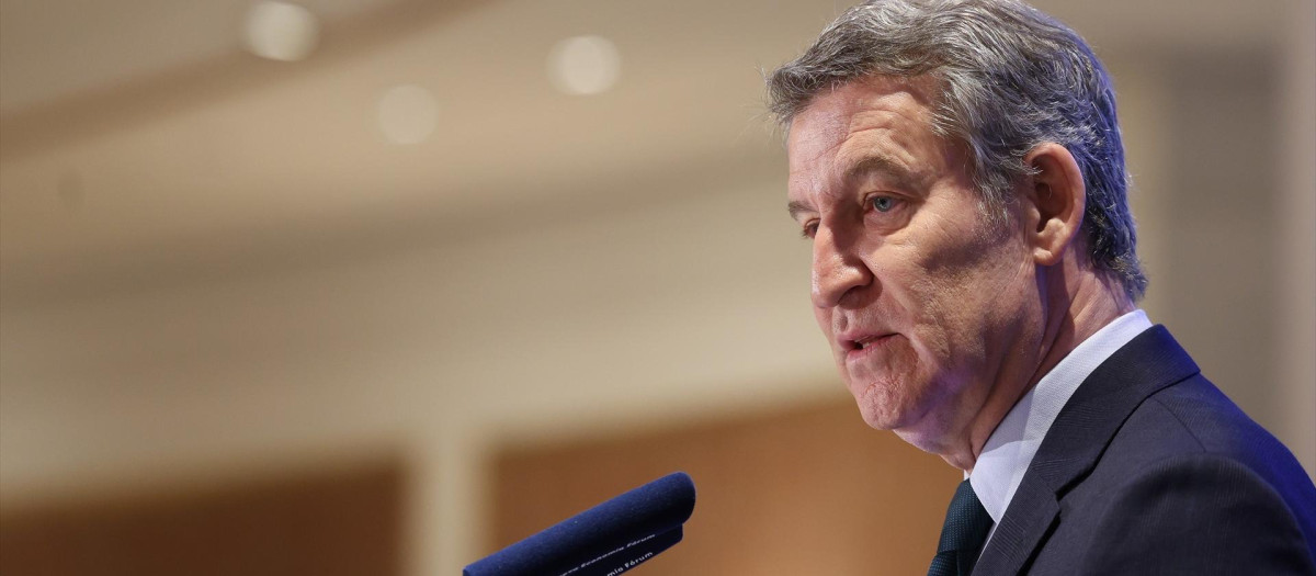 El presdiente del PP, Alberto Núñez Feijóo