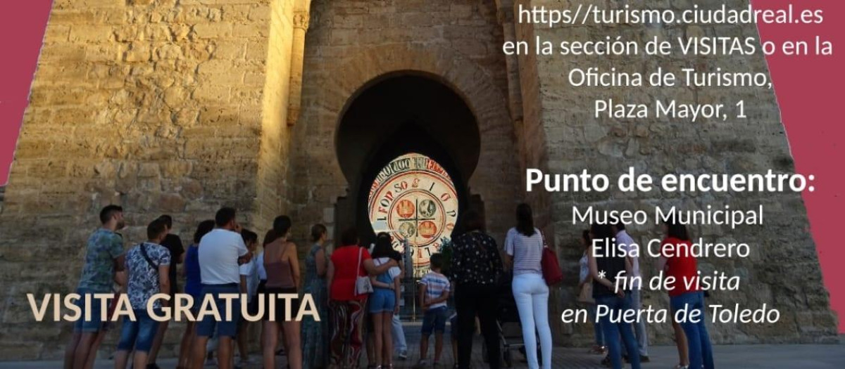 Cartel de la visita guiada a la Puerta de Toledo