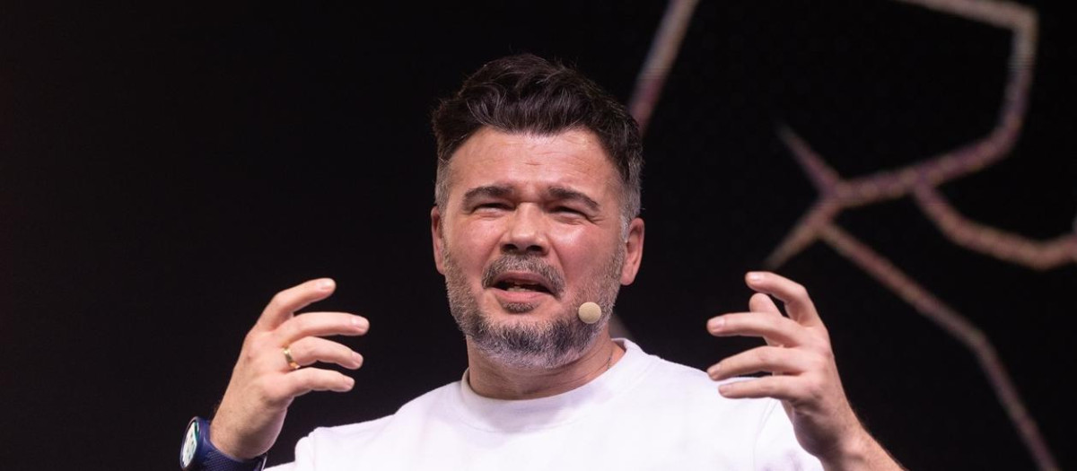 El portavoz de ERC en el Congreso, Gabriel Rufián, este miércoles