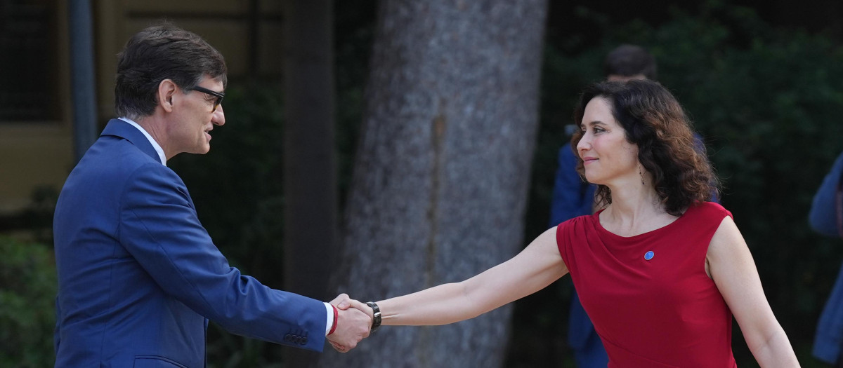 Salvador Illa e Isabel Díaz Ayuso