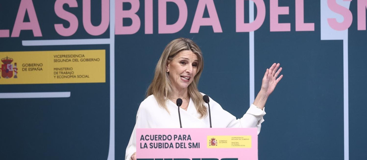 La vicepresidenta segunda y ministra de Trabajo y Economía Social, Yolanda Díaz.