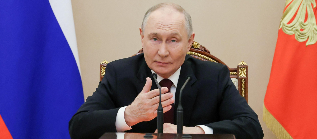 El presidente ruso, Vladimir Putin, en una reunión del Consejo de Seguridad en Moscú