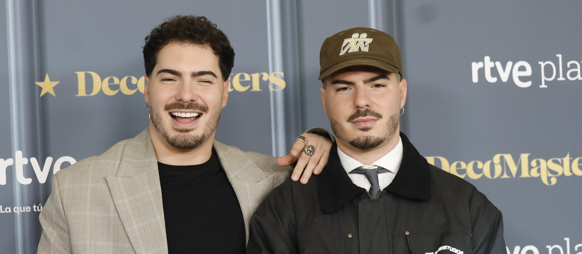 Jesús and Daniel Oviedo Morilla of group Gemeliers at photocall for tv show Decomaster in Madrid on Friday, 9 January 2026.