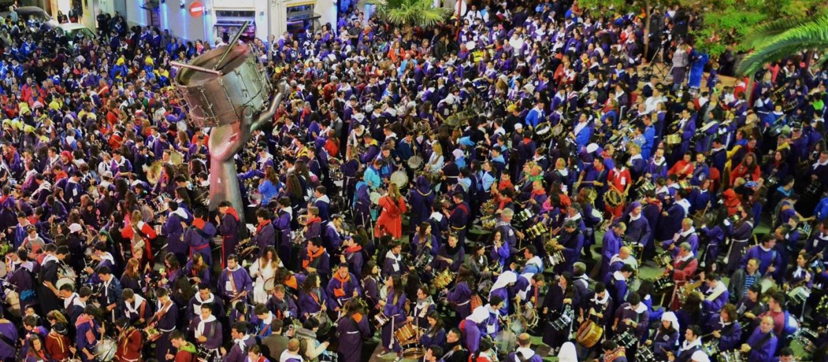 Cierre del tambor en Tobarra (Foto de archivo)