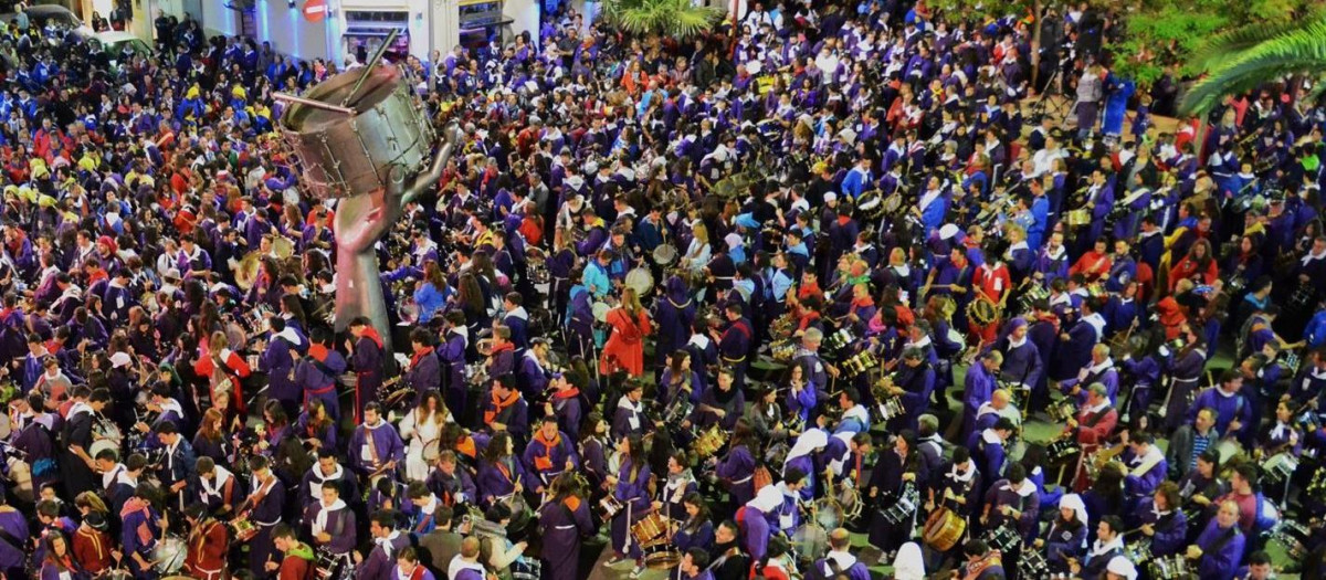 Cierre del tambor en Tobarra (Foto de archivo)