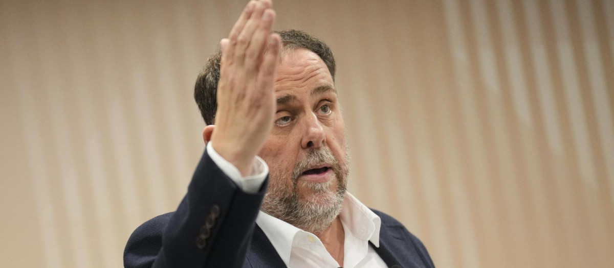 El presidente de ERC, Oriol Junqueras, este sábado