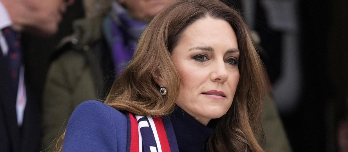 The Princess of Wales in the stands before the Guinness Men's Six Nations match at the Allianz Stadium Twickenham, London. Picture date: Saturday February 21, 2026. *** Local Caption *** .