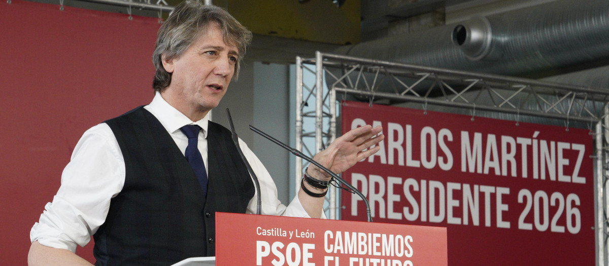 El candidato Partido Socialista a la Presidencia de la Junta de Castilla y León, Carlos Martínez
