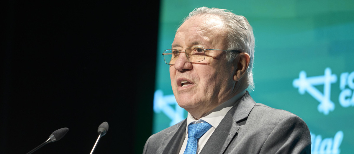 El presidente de Sidenor, Mirai y Talgo, José Antonio Jainaga, en el transcurso de un encuentro de Foro Capital