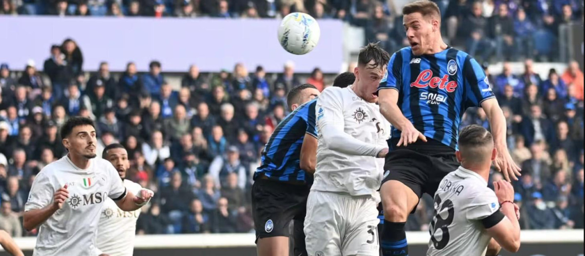 Imagen del partido entre la Atalanta y el Nápoles