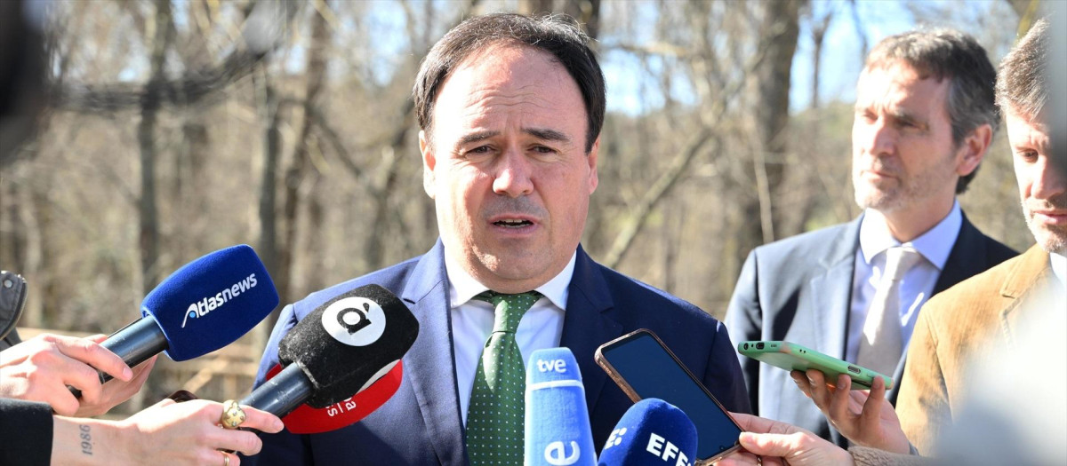 Imagen tomada este lunes del presidente de la Generalitat Valenciana, Juanfran Pérez Llorca, en Sagunto