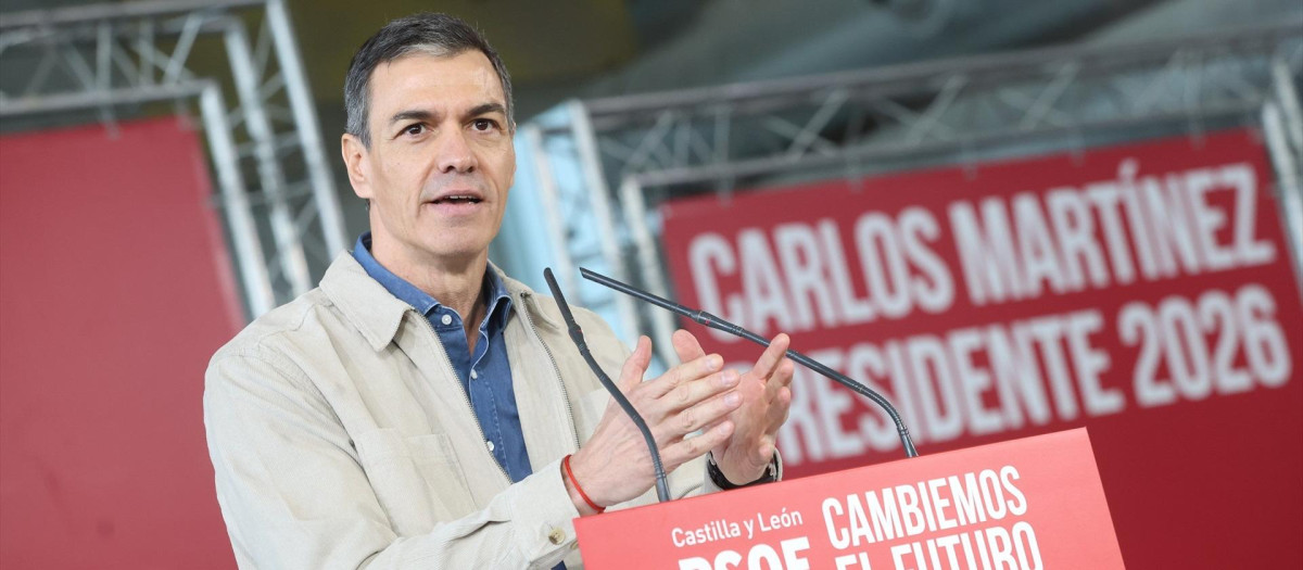 Pedro Sánchez, el pasado domingo en Ponferrada (León)