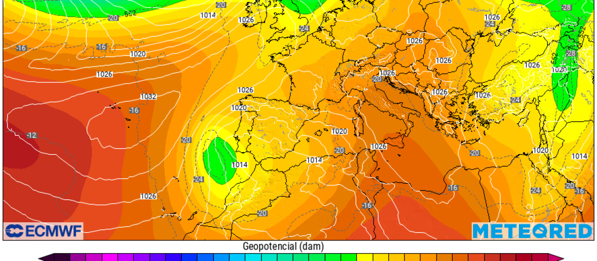 Mapa del modelo europeo ECMWF.