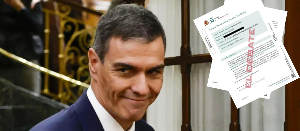 Montaje del presidente del Gobierno, Pedro Sánchez, en el Congreso de los Diputados