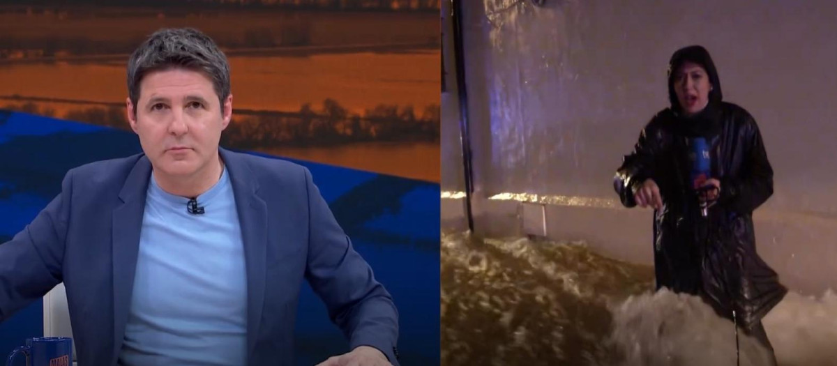 Jesús Cintora conectó en directo con la reportera del programa en una calle anegada por el agua