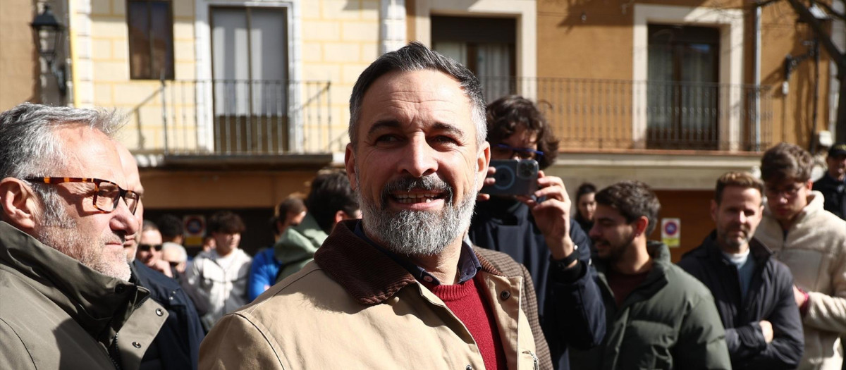 Abascal, este miércoles, en la localidad segoviana de El Espinar