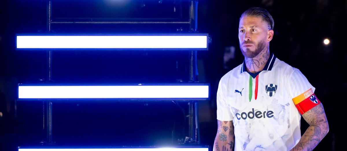 Sergio Ramos, con la camiseta de Monterrey en el Mundial de Clubes