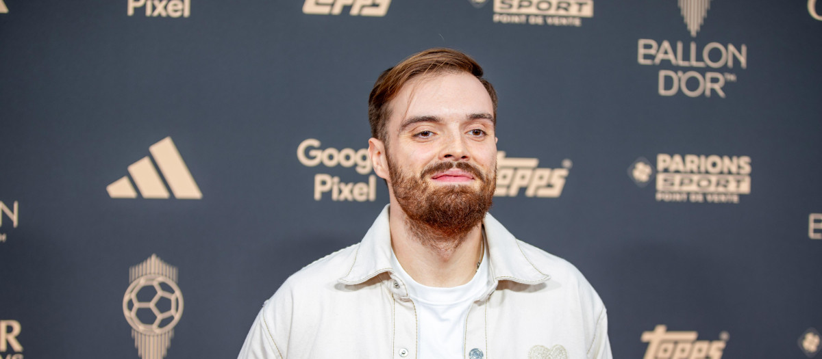 Ibai Llanos durante la ceremonia de entrega del Balón de Oro 2025