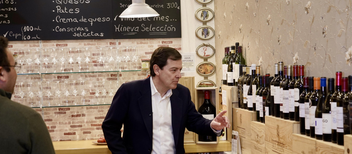 El candidato del PP a la Presidencia de la Junta de Castilla y León, Alfonso Fernández Mañueco