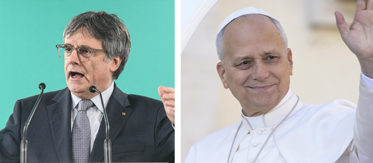 Carles Puigdemont y el Papa León XIV