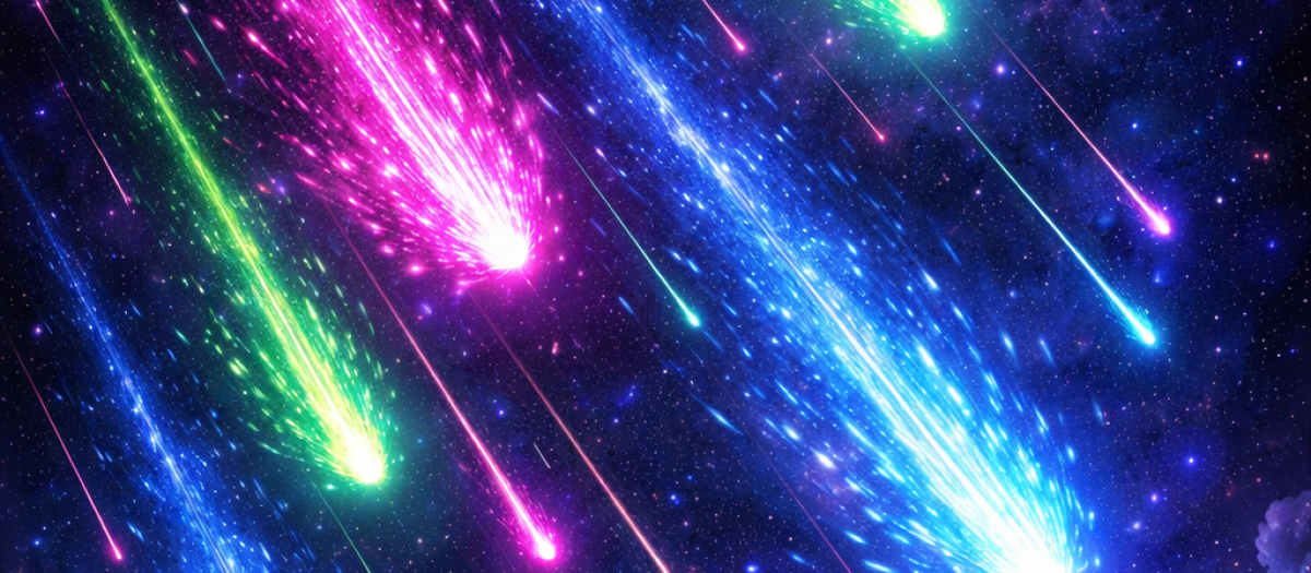 Lluvias de meteoritos multicolores