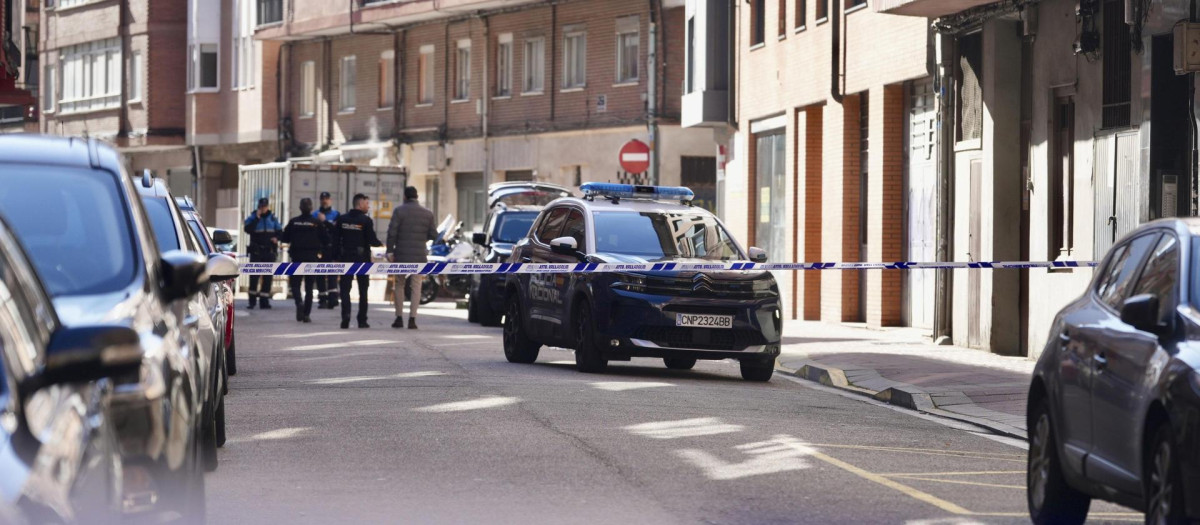 Escenario del crimen cometido por un menor de 13 años, que apuñaló mortalmente a un joven de 18, en Valladolid