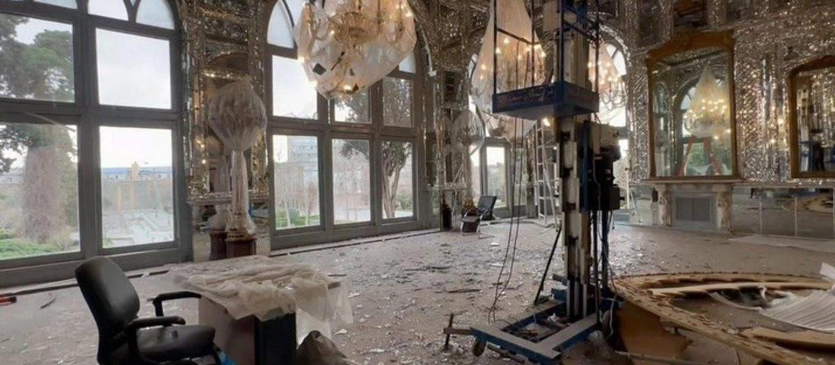 Los daños sufridos en el Palacio de Golestán