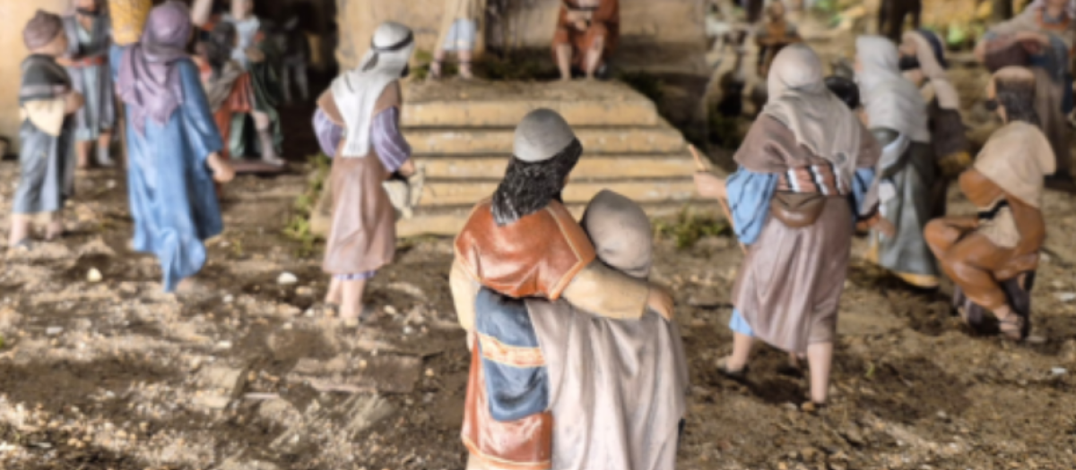 Imagen del belén pascual de San Lorenzo (Segovia)