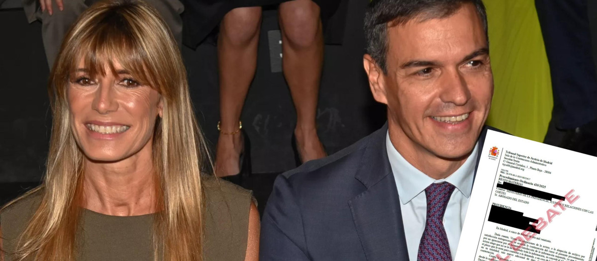 Pedro Sánchez y Begoña Gómez, en el desfile de Hannibal Laguna.