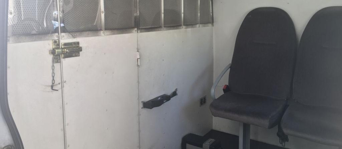 Las butacas en las que viajan los guardias civiles de vigilancia
