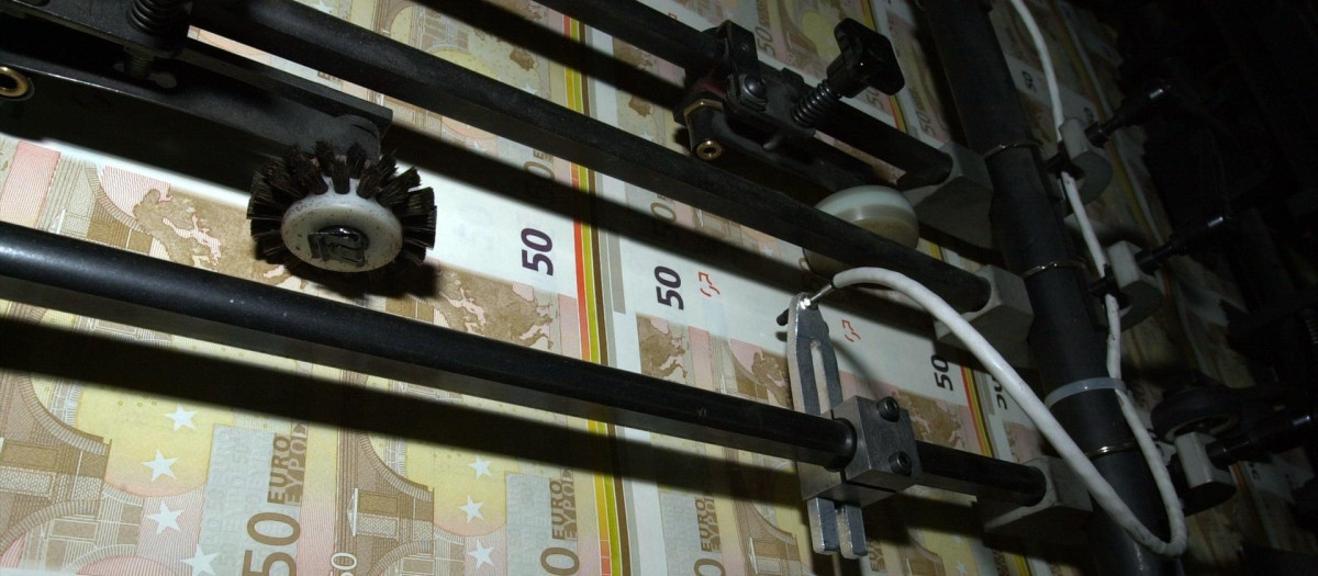 Fabricación de billetes de euro.