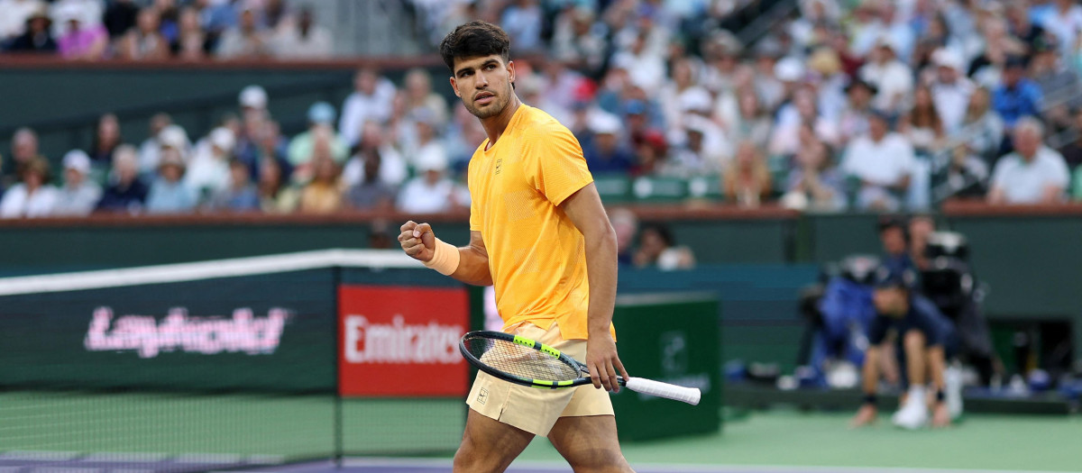 Carlos Alcaraz, en el Masters 1000 de Indian Wells 2026