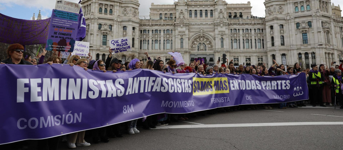 Manifestación convocada por la Comisión 8M en Madrid.