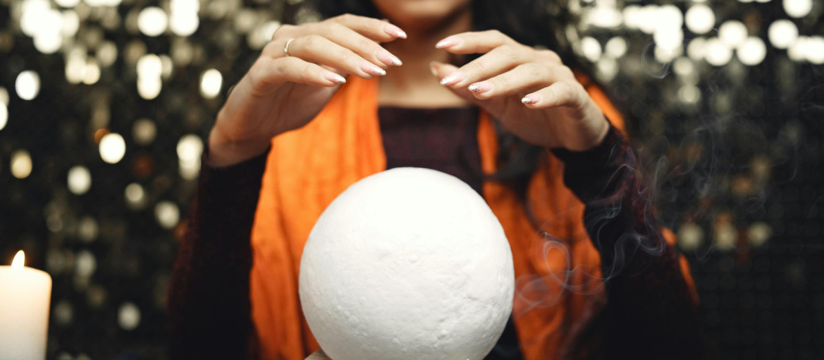 Fotografía de una bola de cristal