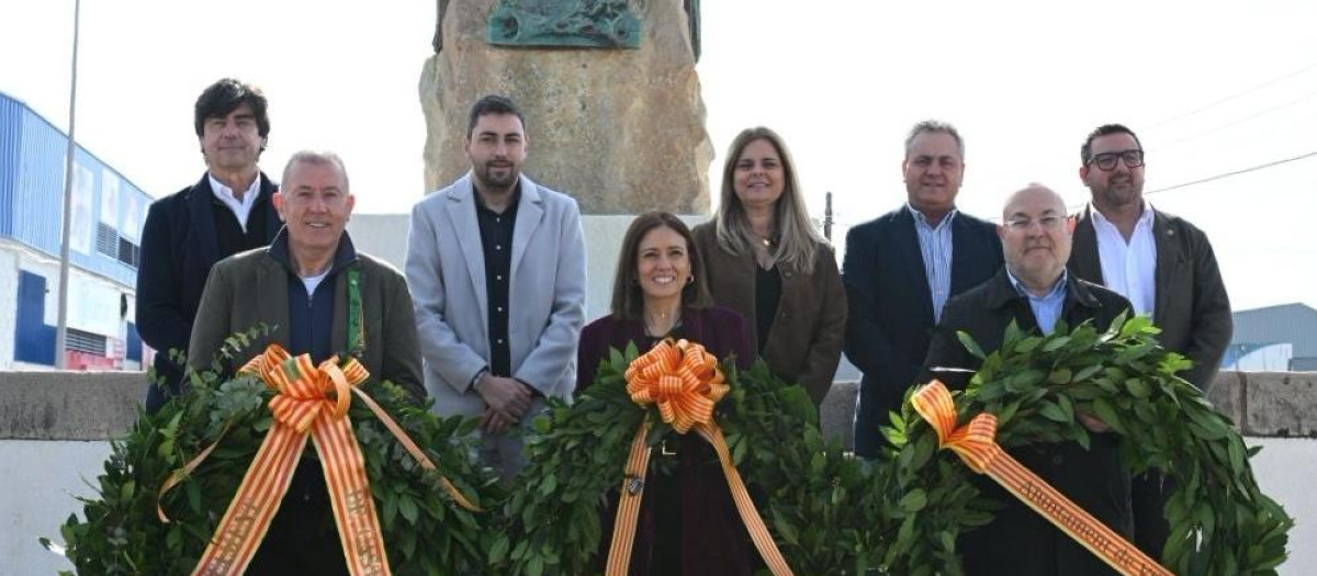 Imagen del homenaje en Almazora a los héroes del 9 de marzo de 1810